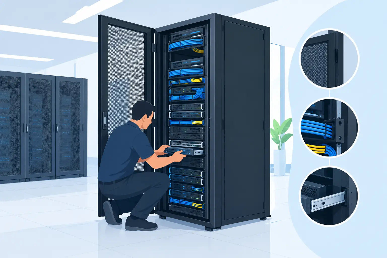 Network Enclosures That Keep Racks Serviceable