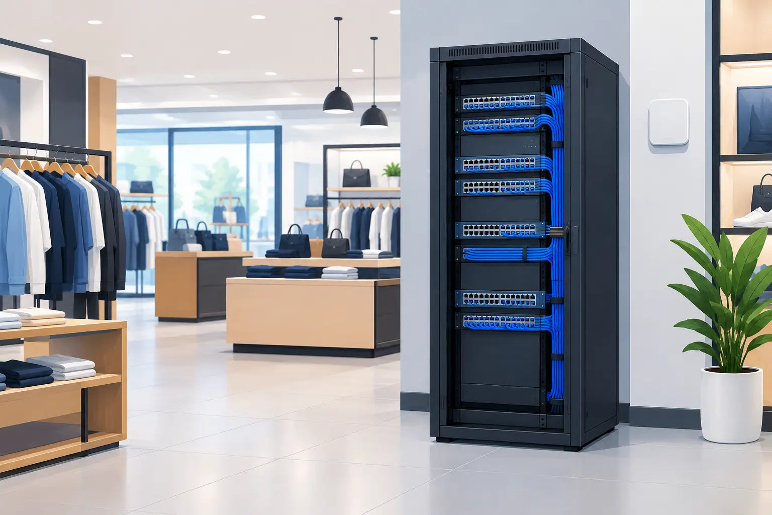 Retail Store Network Rack Example for Clean Builds