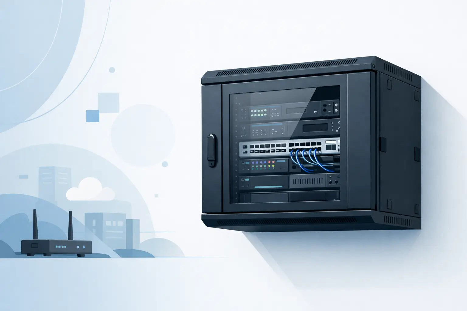 Wall Mount Rack Cabinet for Network Equipment