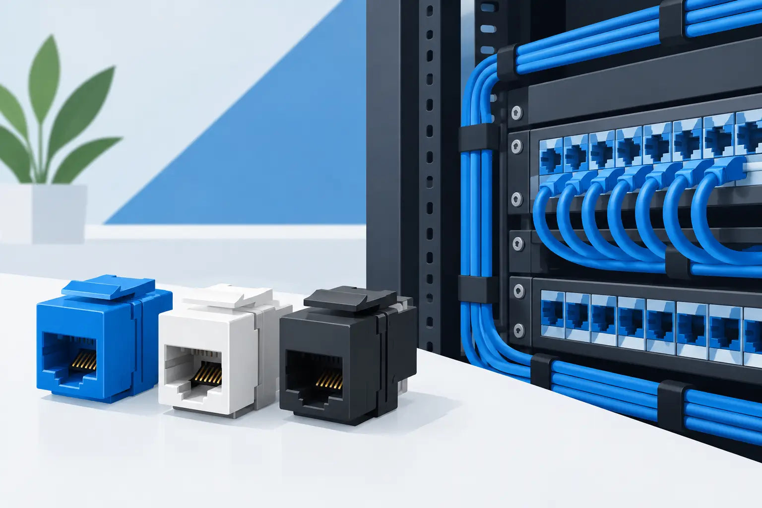 Keystone Jacks for Clean, Serviceable Racks