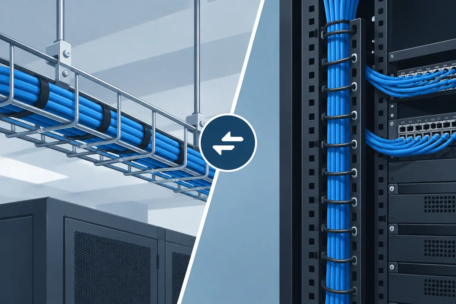 Cable Tray Versus Lacing Bars for Network Racks