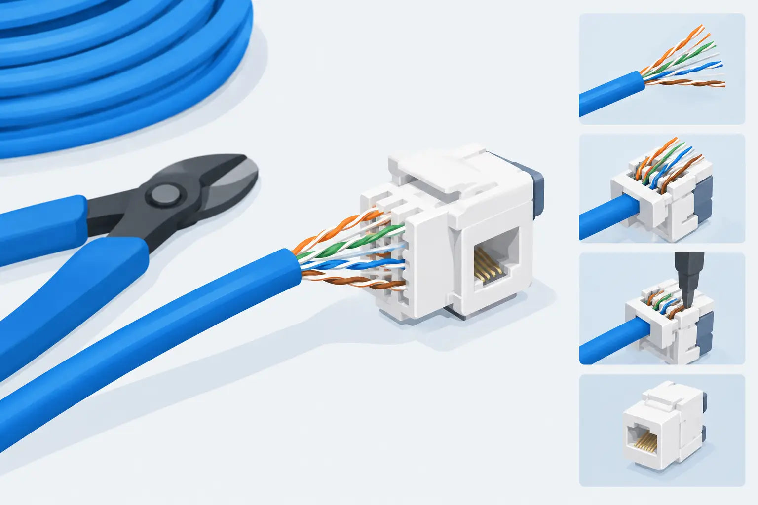 How to Terminate Cat6A Keystone Jacks Cleanly