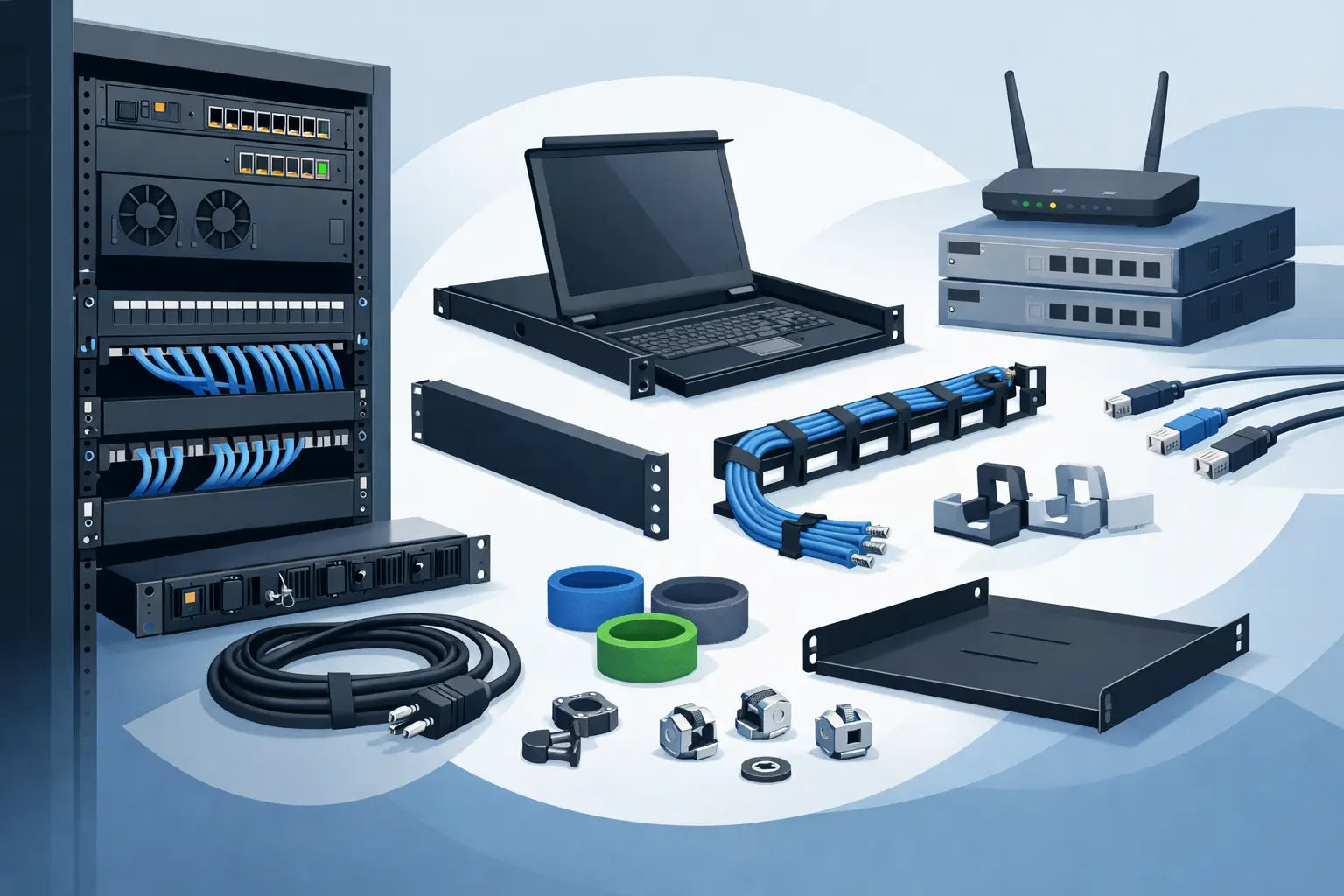 19 Inch Rack Accessories for Clean Network Builds