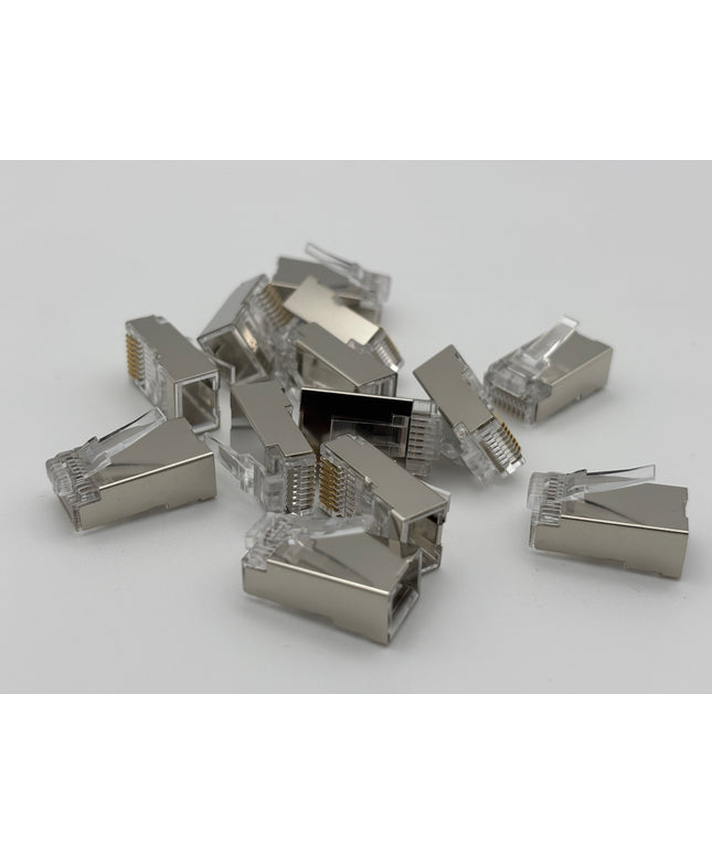 Shielded RJ45 CAT6 Pass-Through Connector (8P8C)